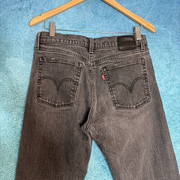 Levi's Premium Wedgie Jeans Womens 30 Button Fly Gray High Rise Denim Raw Hem - Picture 9 of 16